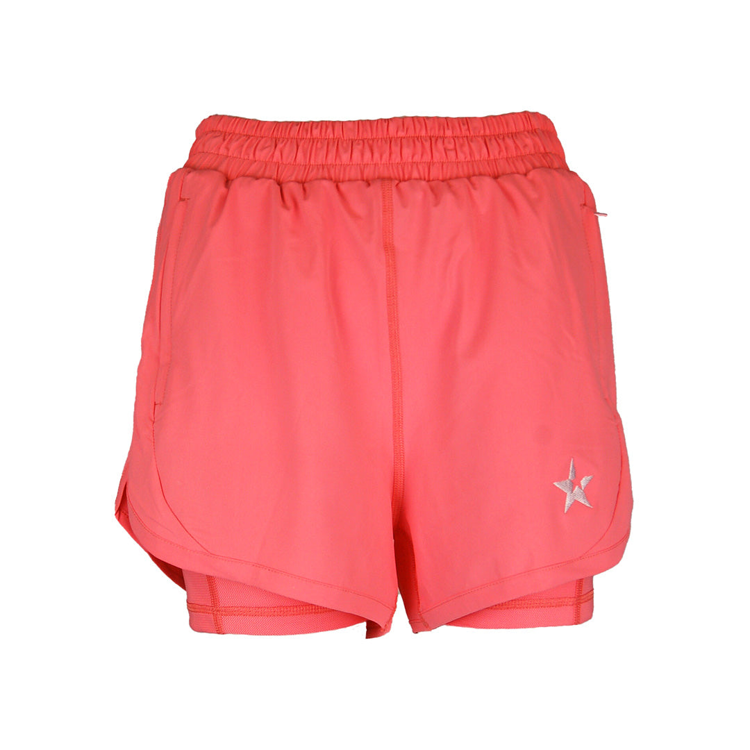 Ladies Fit Double Layer Shorts | Pink