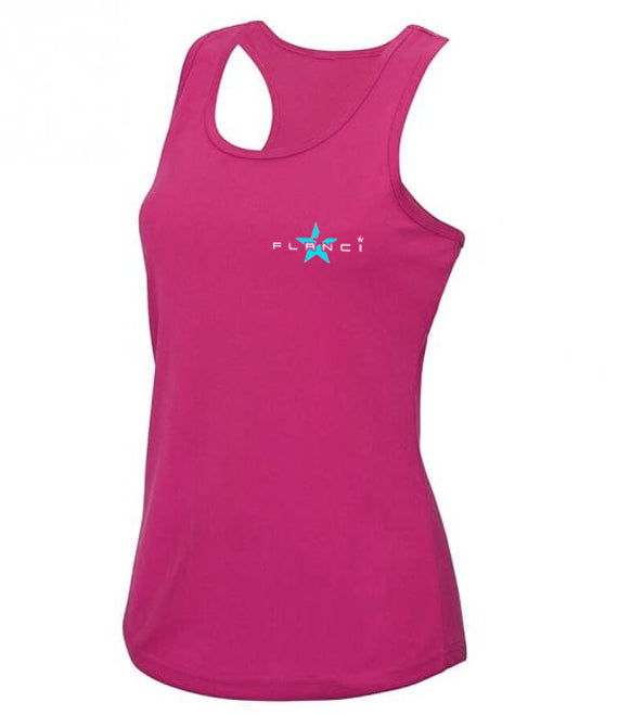 Women's Vest | FLANCI Logo Hi Viz | Hot Pink