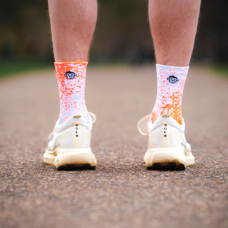 Monkey Sox Classic Mist | Orange & White