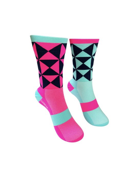 Monkey Sox Classic X3 Sport | Pink & Turquoise