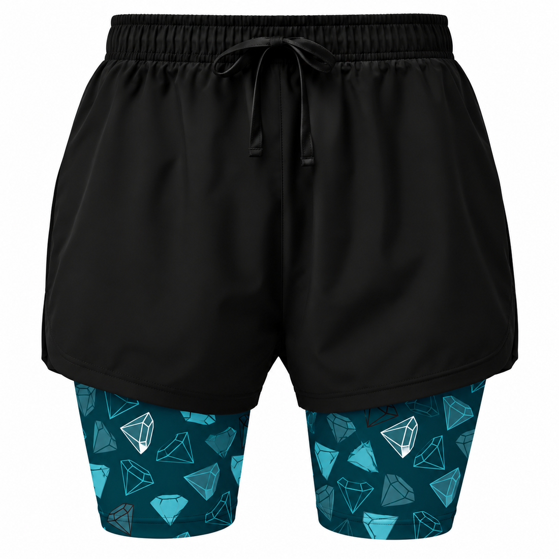 Sale 2 in 1 Double Layer Ultra Shorts | Diamond Rush