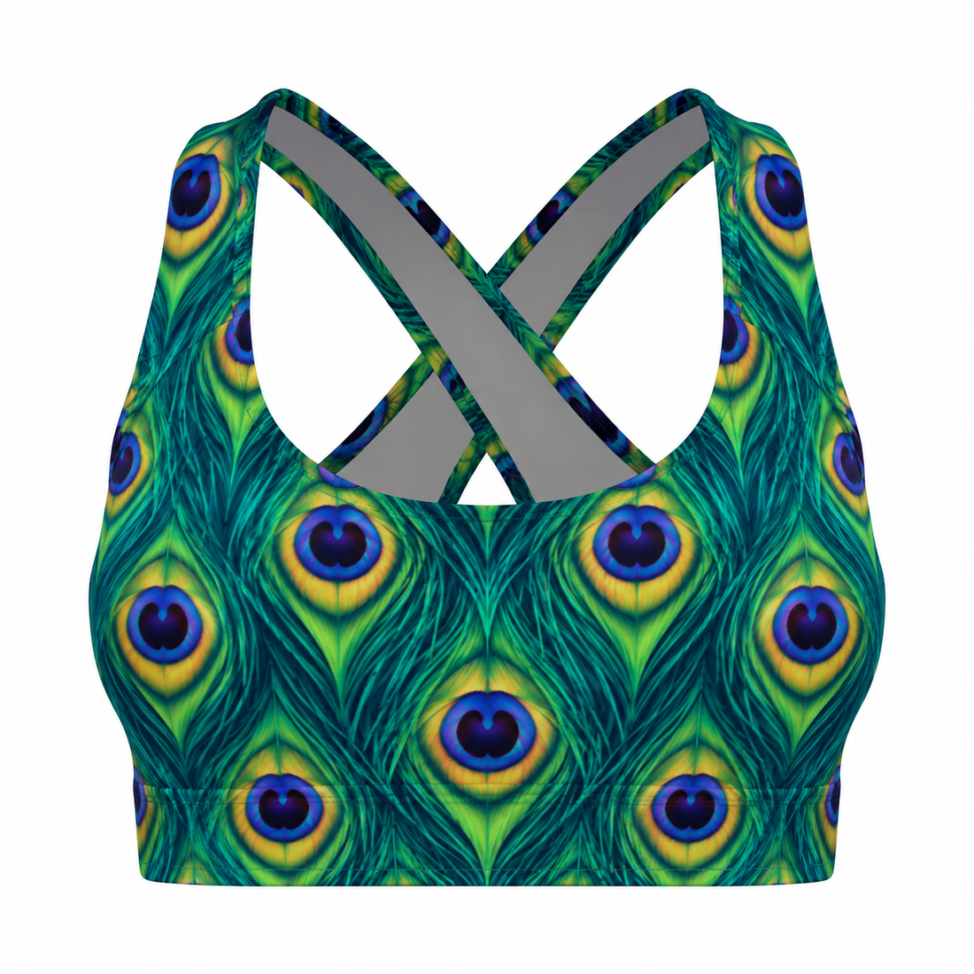 Cropped Top | Green Peacock