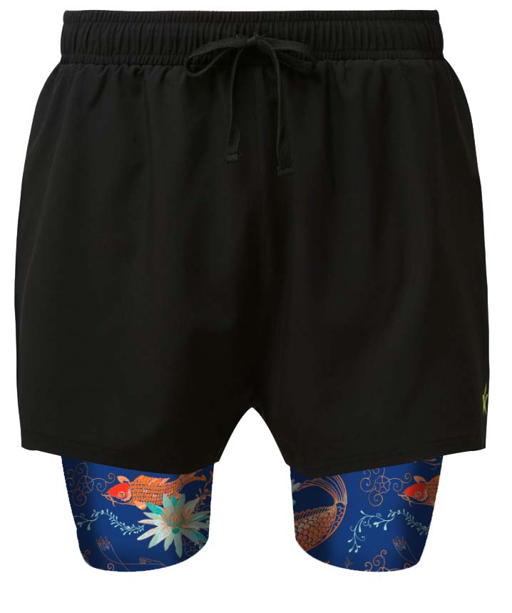 2 in 1 Double Layer Ultra Shorts | Koi