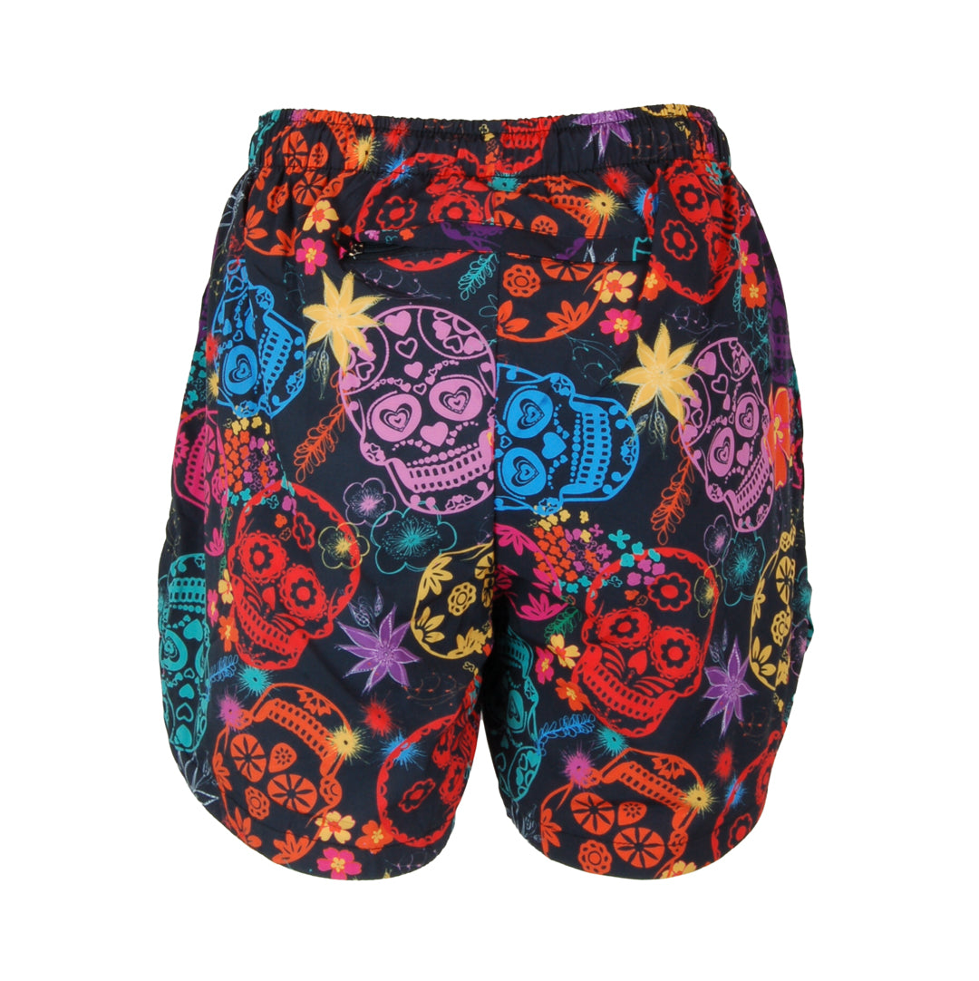 Double Layer Jazzy Shorts | Day of the Dead