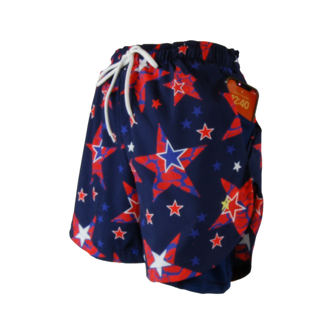 Double Layer Jazzy Shorts | Stardust