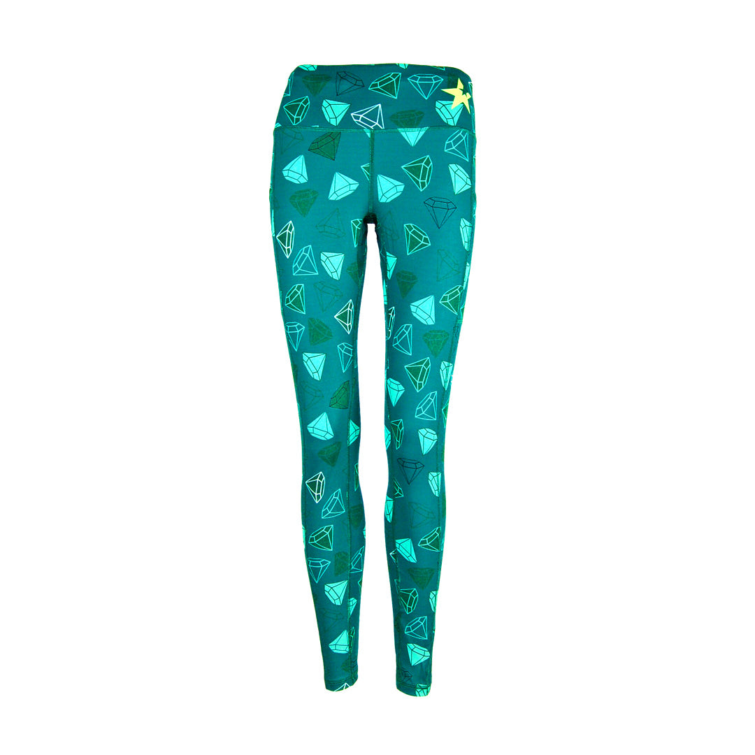 Sale Unisex Leggings | Diamond Rush Green
