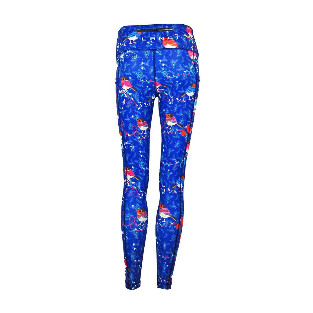 FLEECE Christmas Leggings |Rockin Robin