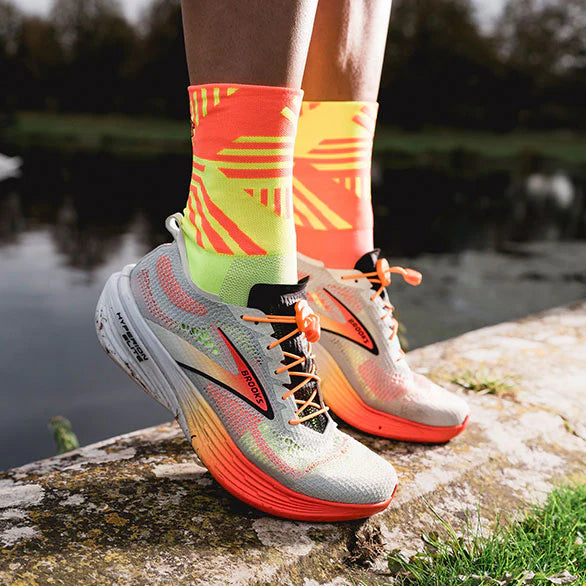 Monkey Sox Classic Track Sports Crew | Orange & Yellow