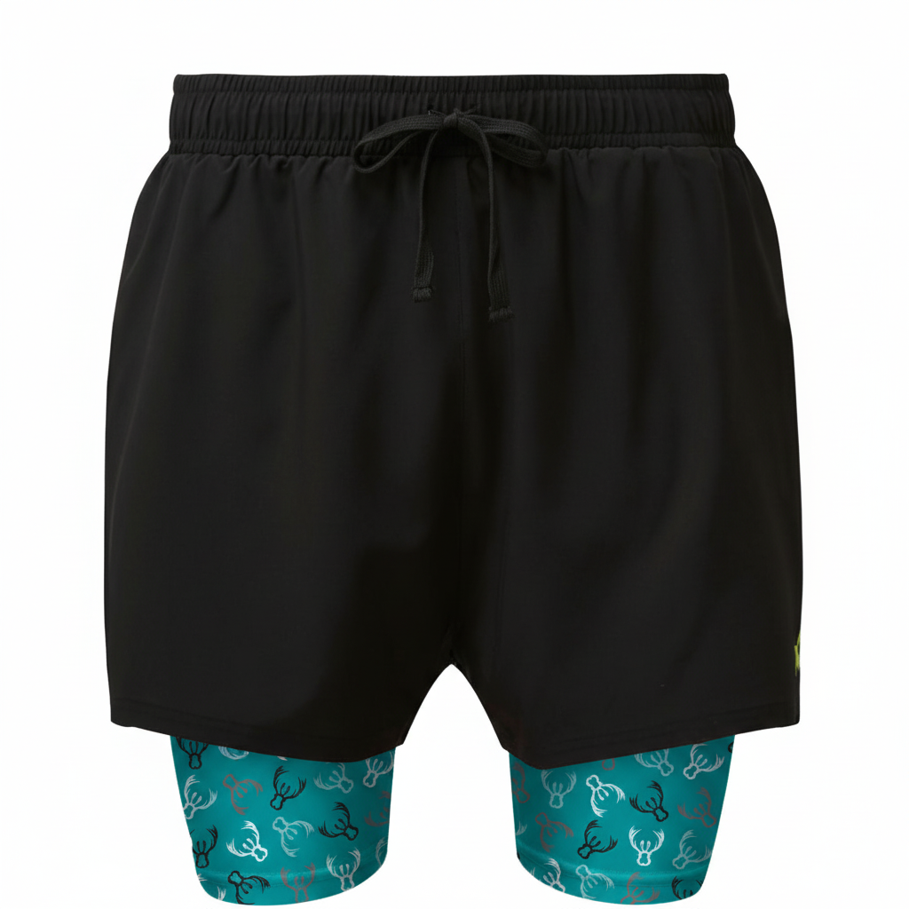2 in 1 Double Layer Ultra Shorts | Rasselbock Antler