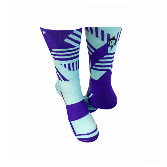 Monkey Sox Classic Sports Crew|Purple & Turquoise