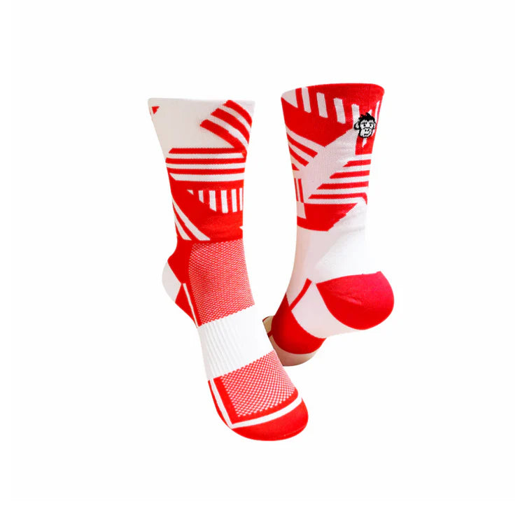 Monkey Sox Classic Sports Crew | Red and White