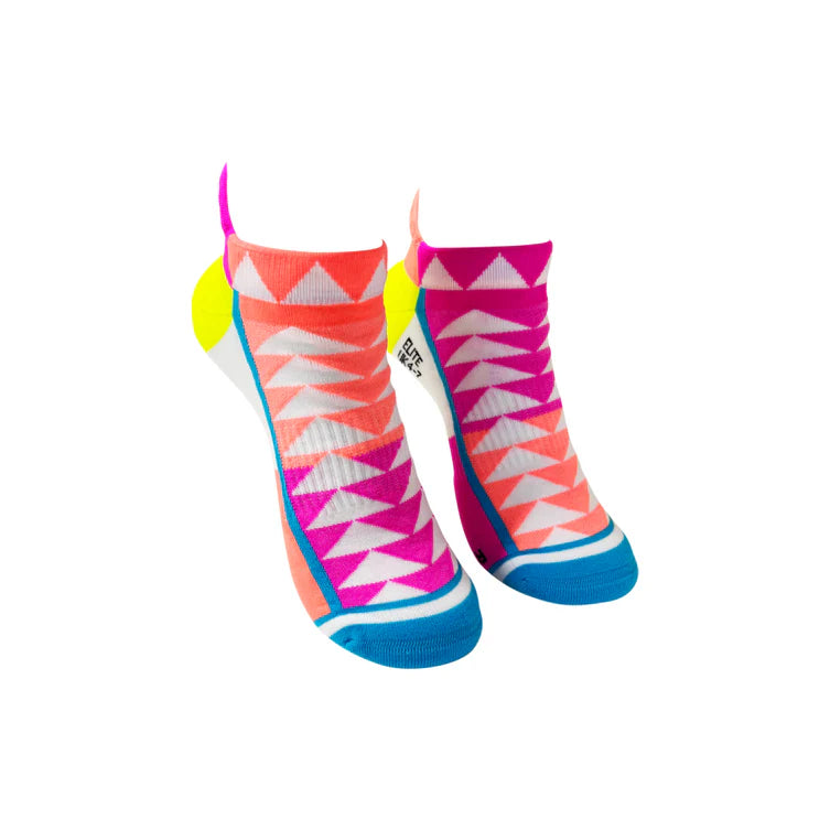 Monkey Sox Elite Pyramid Sports Ankle| White Fluoro