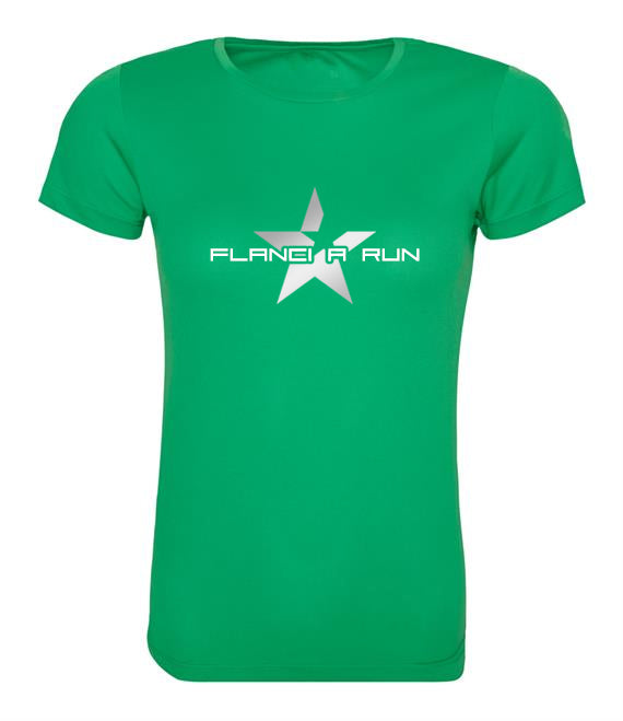 Women's T-Shirt | FLANCI A RUN Hi Viz | Kelly Green