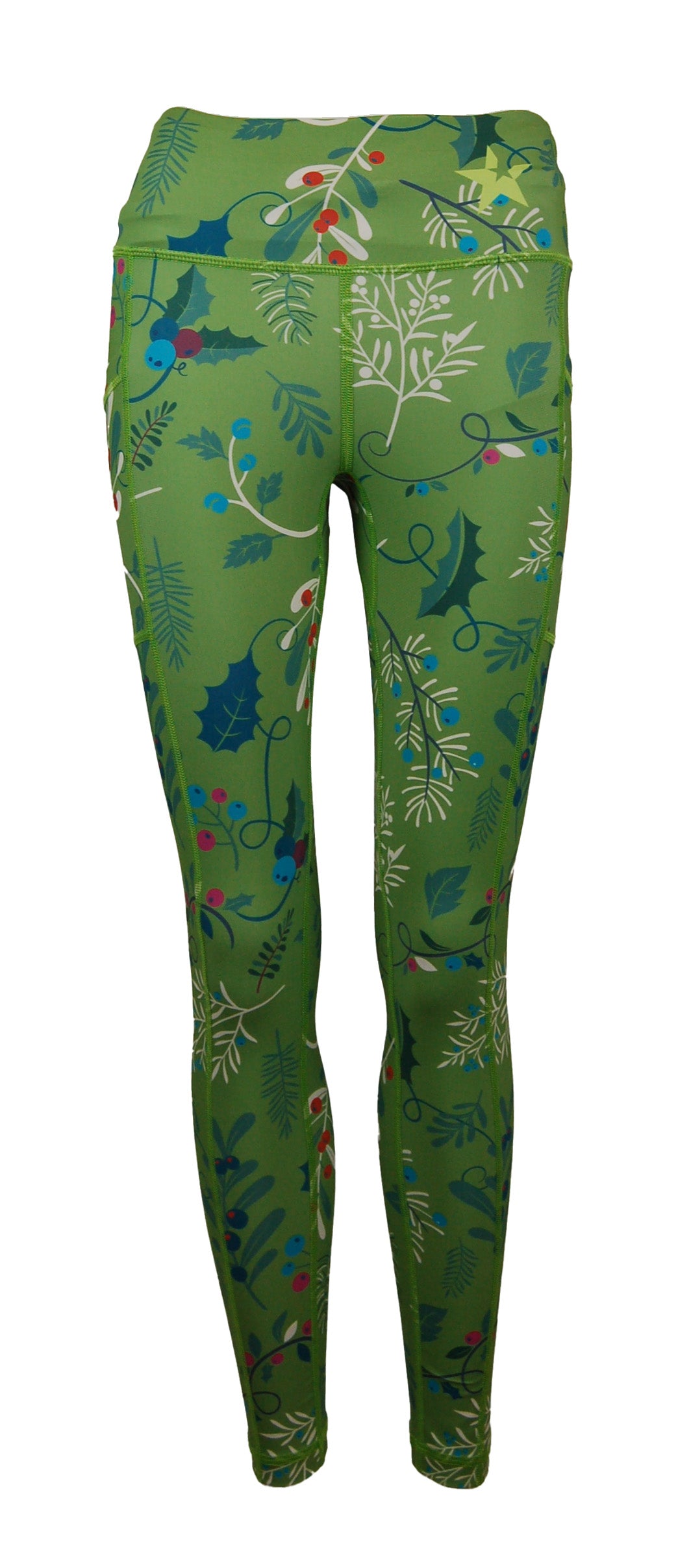Sale FLEECE Winter Leggings |Winterberry Green