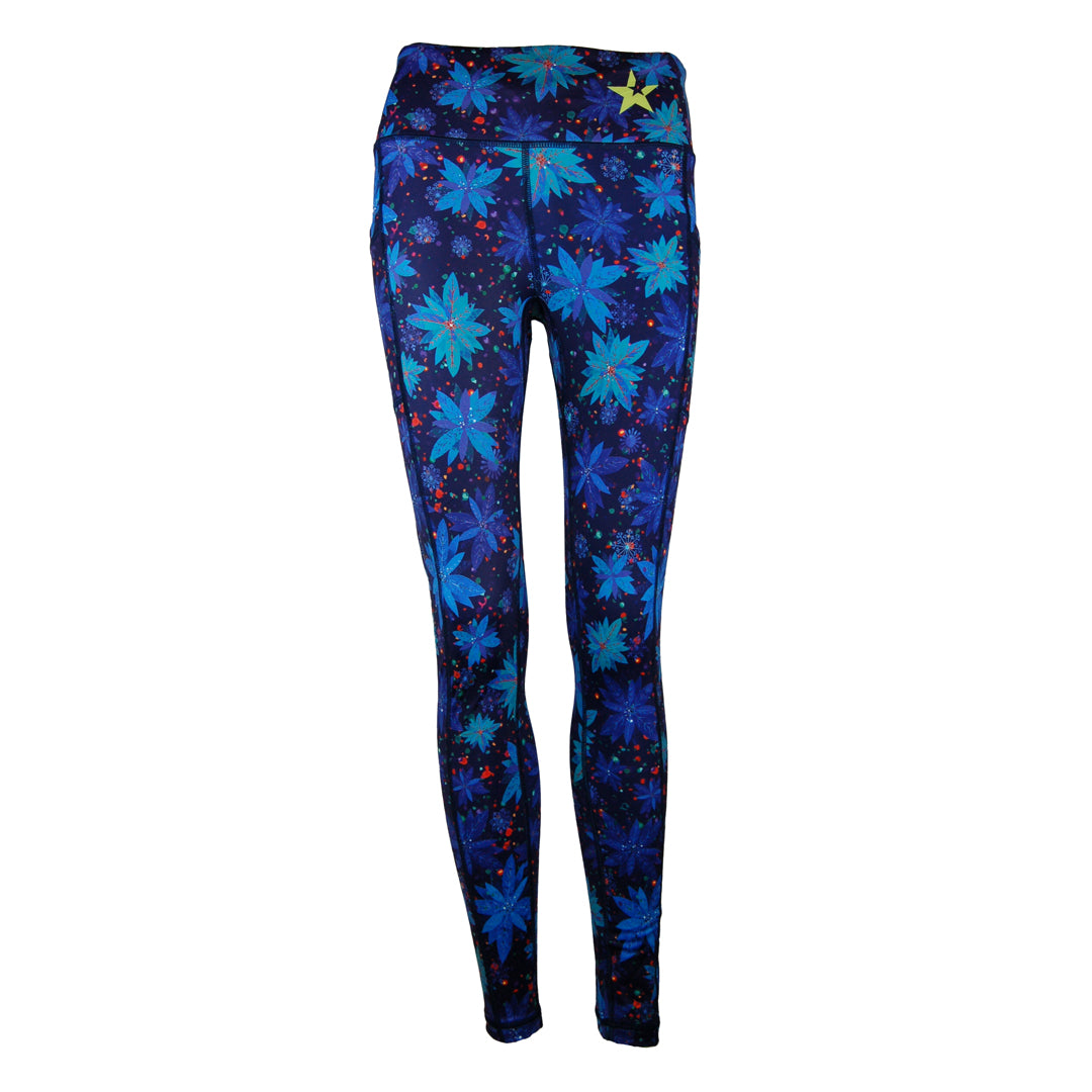 FLEECE Christmas Leggings |Winters Night