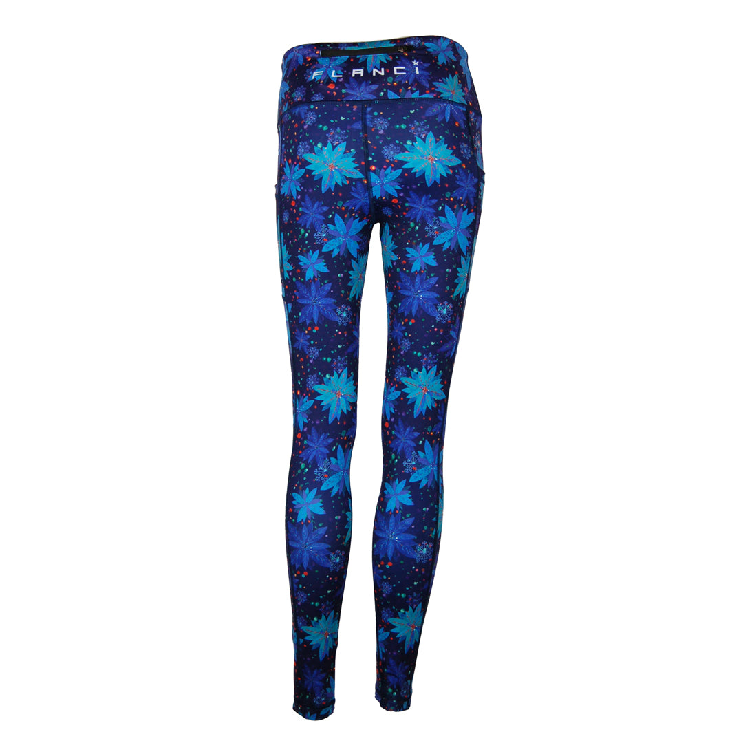 FLEECE Christmas Leggings |Winters Night
