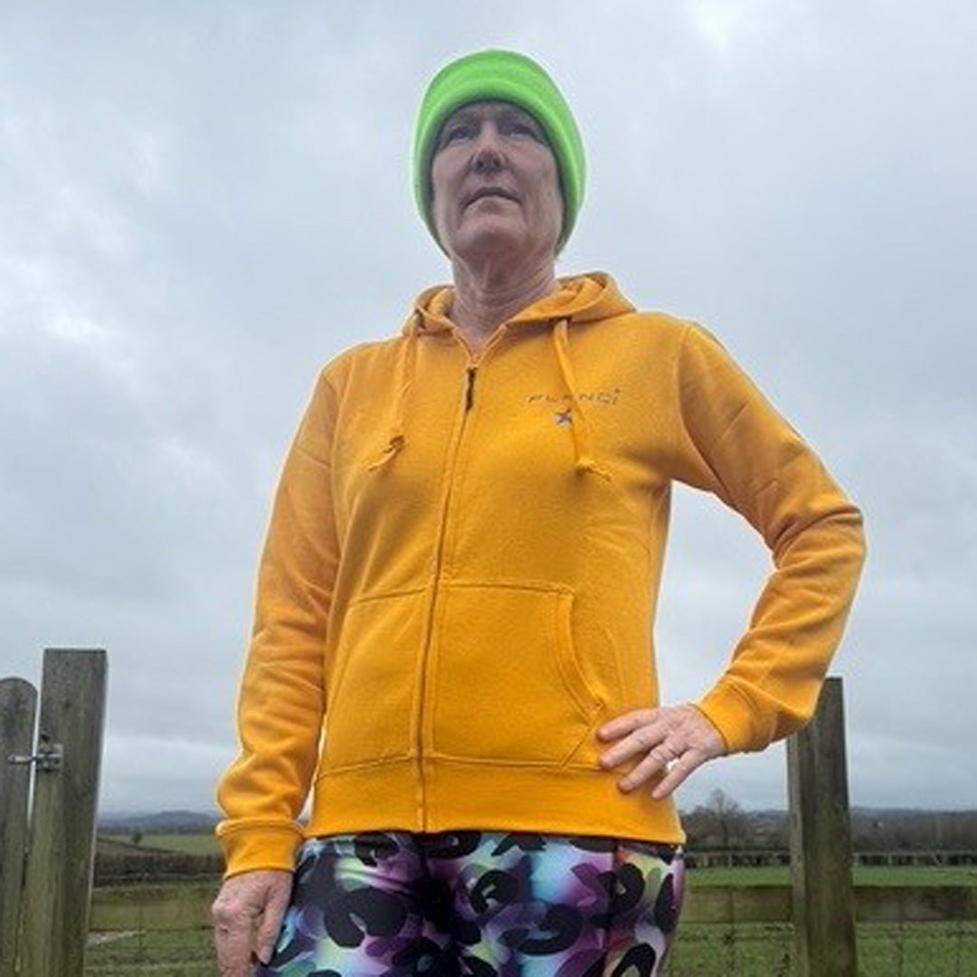 Sale Zip Up Hoodie Yellow – FLANCI Activewear - Main Image