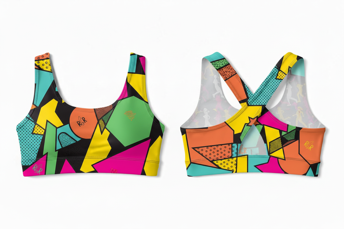 Crop top with Totes Ace geometric pattern