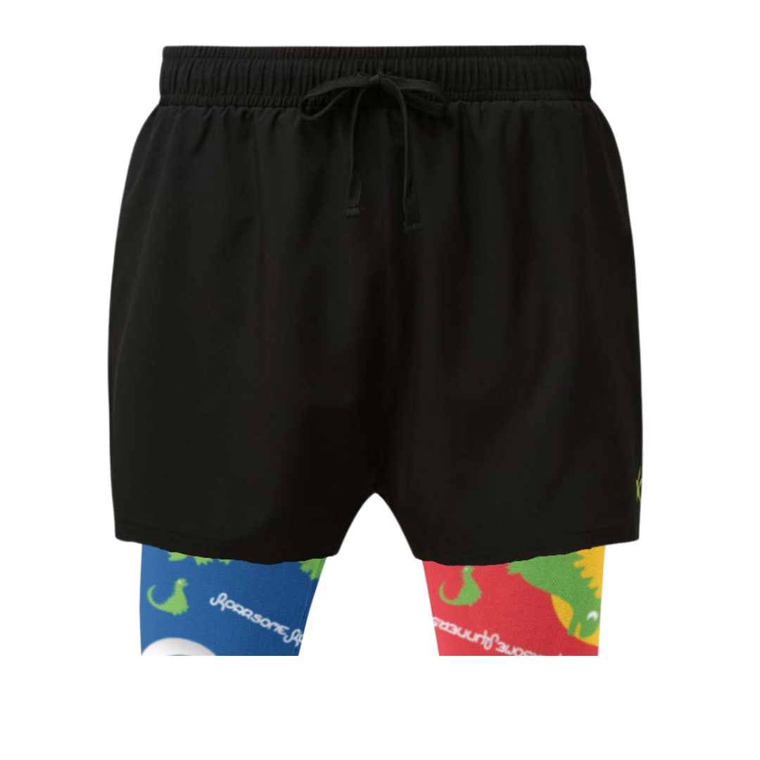 2 in 1 Double Layer Ultra Shorts | Be Roarsome Mixed