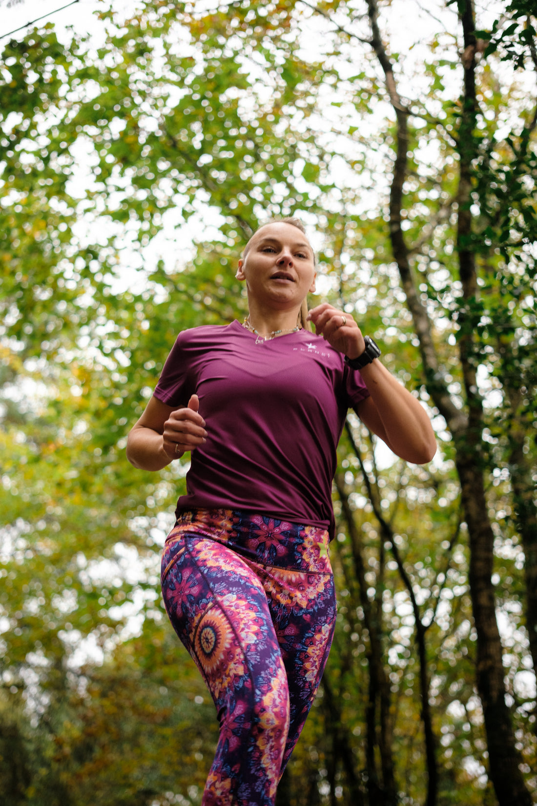 Super lightweight Tech T-Shirt Ladies Fit |Wine purple