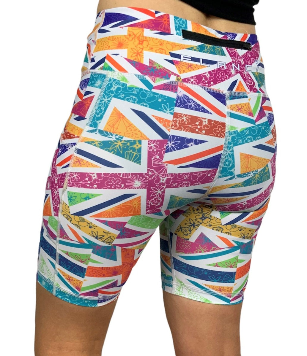 Single Layer Shorts | Floral Flags
