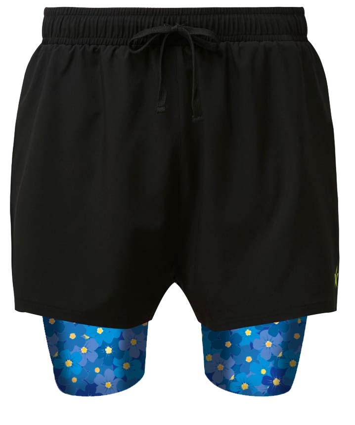2 in 1 Double Layer Ultra Shorts | Forget Me Not