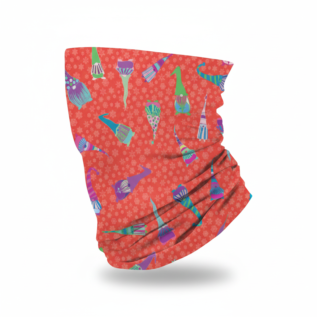 Gnome for Christmas Neck Sleeve Mockup