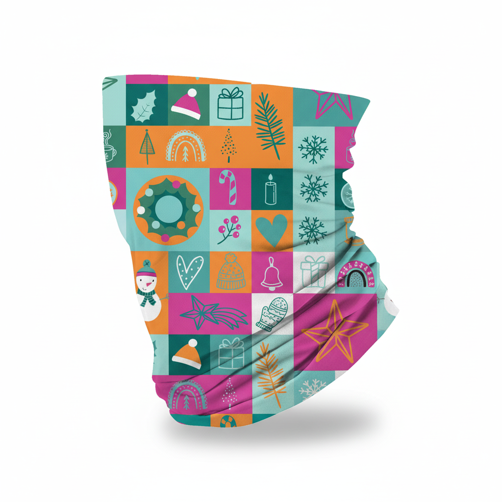 Merry and Bright Neck Sleeve Mockup