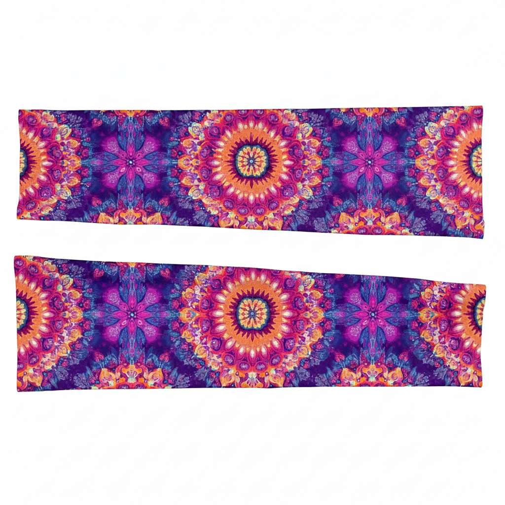 Odyssey mandala arm sleeves - flat lay