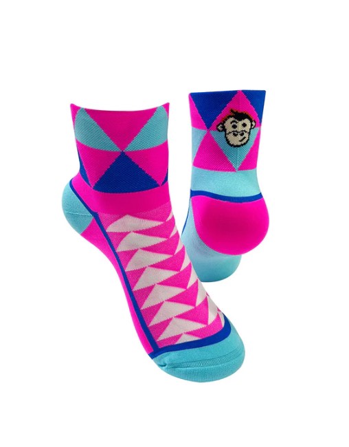 Monkey Sox Ultra X2 Sport | Pink & Turquoise