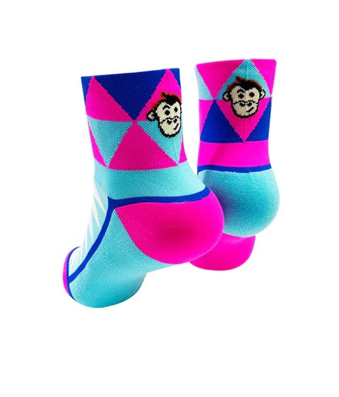Monkey Sox Ultra X2 Sport | Pink & Turquoise