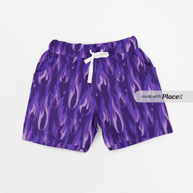 Double Layer Jazzy Shorts | Purple Flame