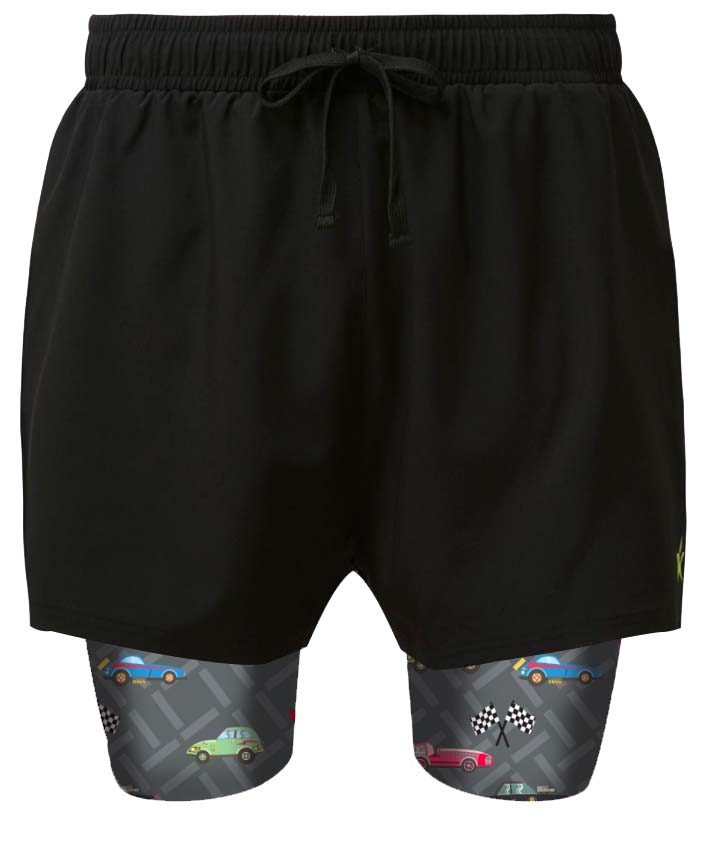 2 in 1 Double Layer Ultra Shorts | Race Day