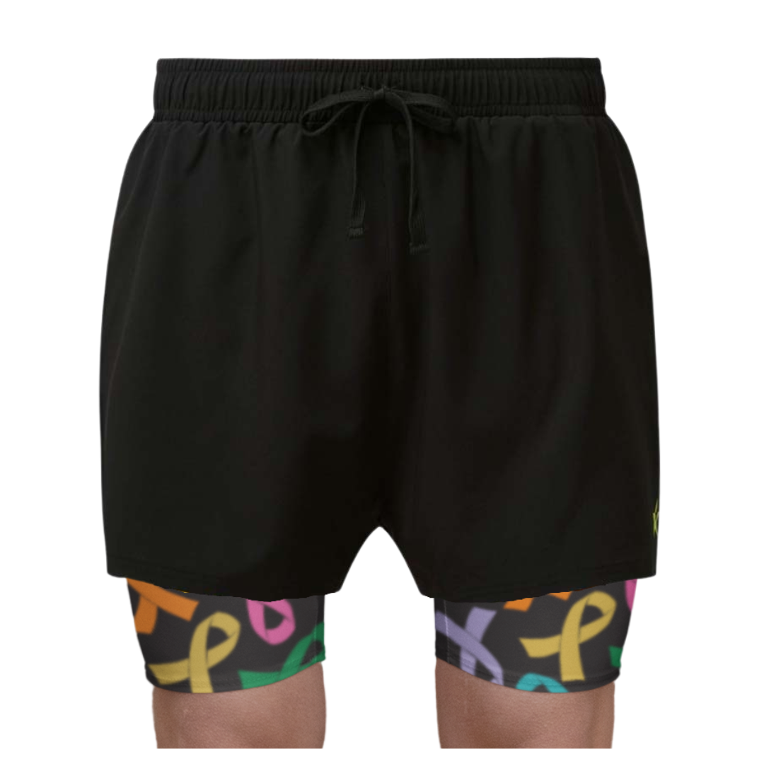 2 in 1 Double Layer Ultra Shorts | Ribbons