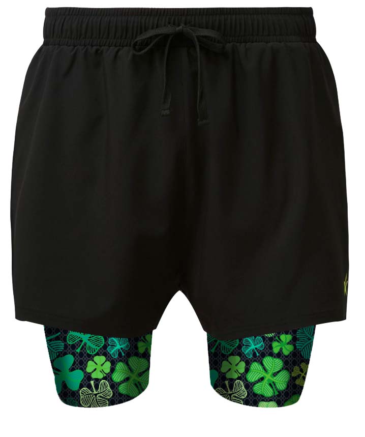 2 in 1 Double Layer Ultra Shorts | Shamrock