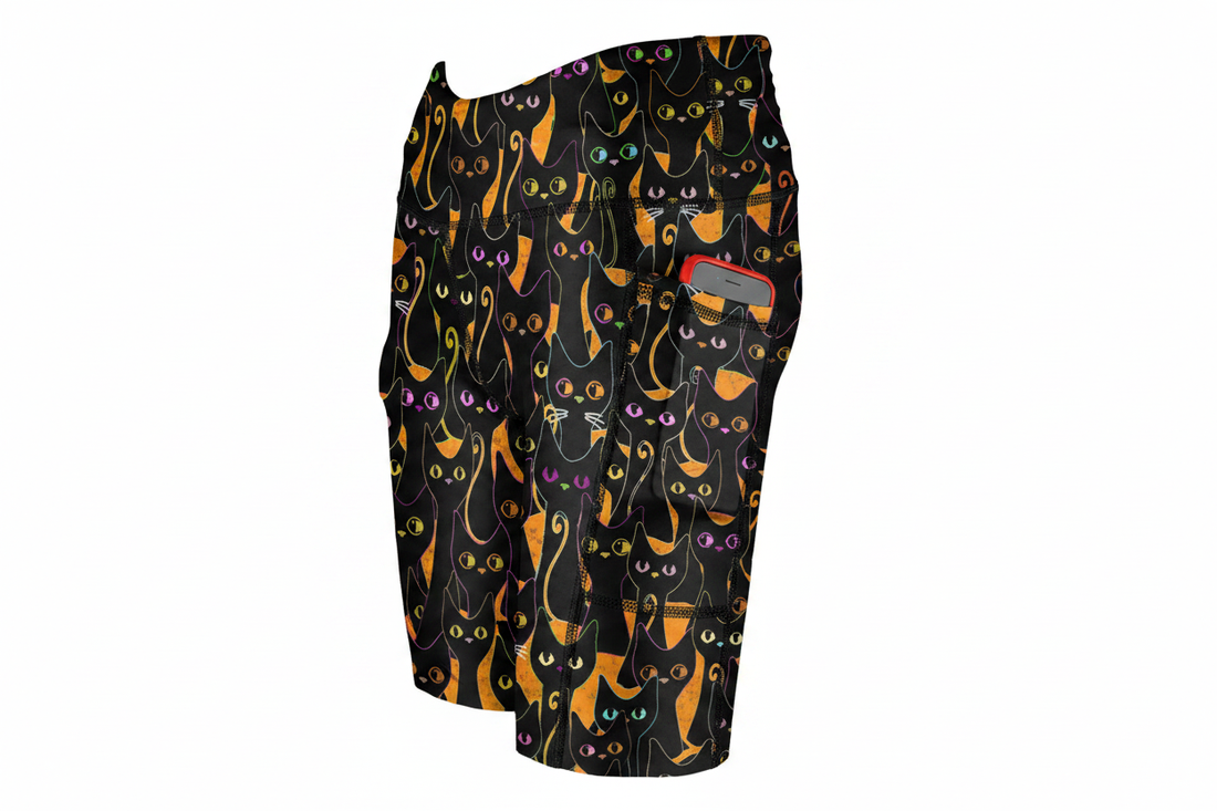 Spooky Cat Shorts Side