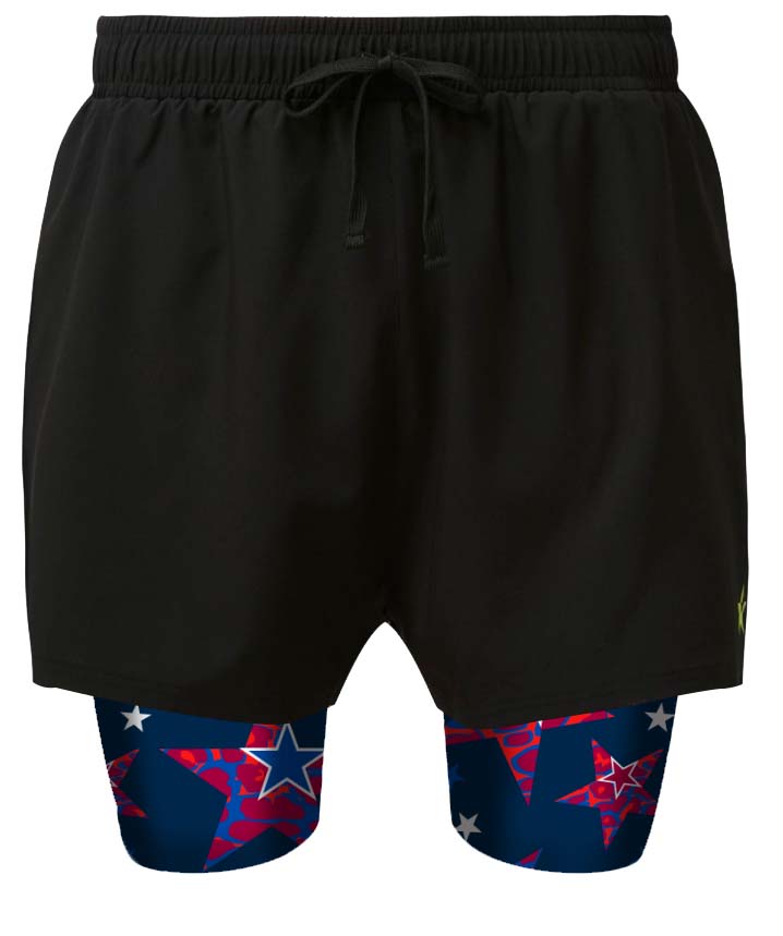 2 in 1 Double Layer Ultra Shorts | Stardust